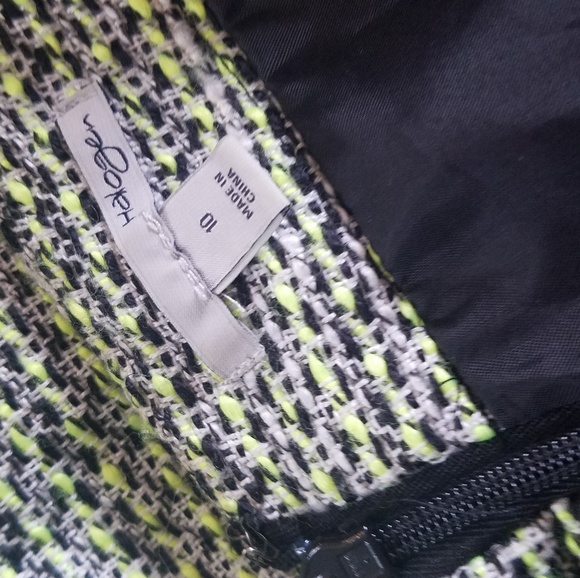 Neon Yellow Halogen Tweed Skirt - Picture 5 of 5